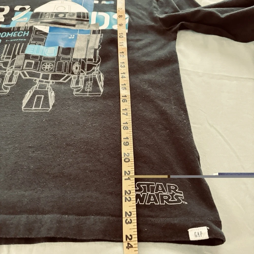 Gap Star Wars Black Youth XXL Long Sleeve Tee Shirt  R2D2 Astromech Droid Cool